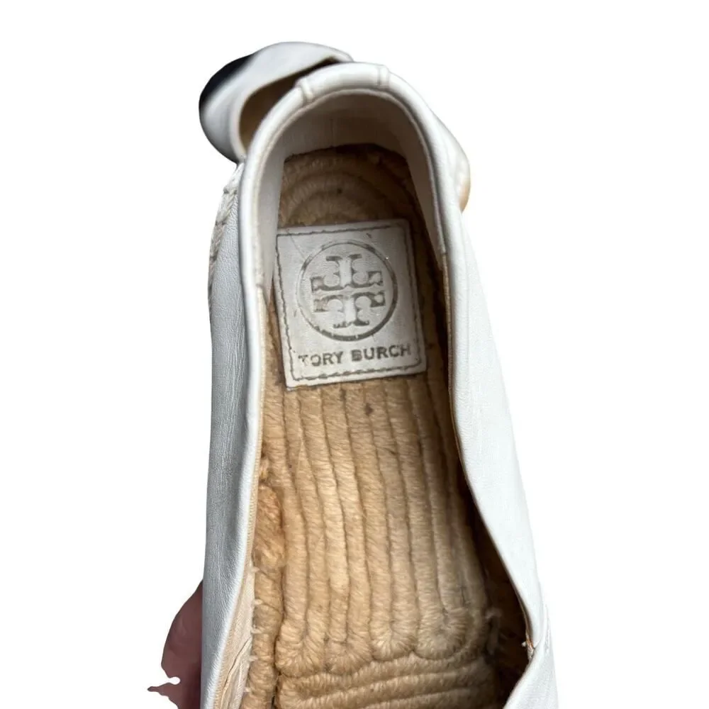 Tory Burch color-block cap-toe nappa leather espadrilles, women’s size 8
